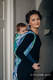 Żakardowa chusta do noszenia dzieci, bawełna - DRAGON ZIELONY Z NIEBIESKIM - rozmiar XL #babywearing