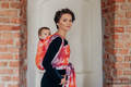 Baby Wrap, Jacquard Weave (100% cotton) - DRAGON ORANGE & RED - size S #babywearing