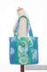 Bolso hecho de tejido de fular (100% algodón) - DRAGON VERDE & AZUL - talla estándar 37 cm x 37 cm #babywearing