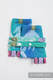 Drool Pads & Reach Straps Set, (60% cotton, 40% polyester) - DRAGON GREEN & BLUE  #babywearing