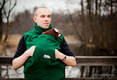 Fleece Babywearing Vest - size S - Green #babywearing