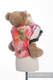 Nosidełko dla lalek z tkaniny chustowej - DRAGON POMARAŃCZOWY Z CZERWONYM #babywearing