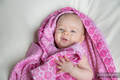 Kocyk Tkany (60% bawełna, 40% wełna merino) - Różowy (drugi gatunek) #babywearing