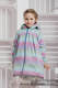 Girls Coat - size 134 - LITTLE HERRINGBONE IMPRESSION with Blue #babywearing