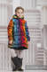 Girls Coat - size 128 - RAINBOW LACE DARK with Black #babywearing