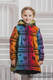 Girls Coat - size 134 - RAINBOW LACE DARK with Black #babywearing