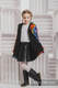 Mantel für  Mädchen - Größe 128 - RAINBOW LACE DARK und Schwarz #babywearing