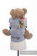 Porte-bébé pour poupée fait de tissu tissé, 100 % coton - LITTLE HERRINGBONE GREY #babywearing