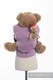 Puppentragehilfe, hergestellt vom gewebten Stoff (100% Baumwolle) - LITTLE HERRINGBONE LILA  #babywearing