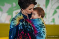 Ringsling, Jacquard Weave (100% cotton) with gathered shoulder - DRAGONFLY RAINBOW DARK  - long 2.1m #babywearing