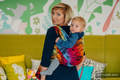 Żakardowa chusta do noszenia dzieci, bawełna - WAŻKI TĘCZOWE DARK - rozmiar M #babywearing