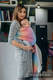 Żakardowa chusta kółkowa do noszenia dzieci, bawełna, ramię bez zakładek - BIG LOVE - TĘCZA - long 2.1m #babywearing