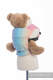 Nosidełko dla lalek z tkaniny chustowej - BIG LOVE - TĘCZA (drugi gatunek) #babywearing
