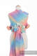 WRAP-TAI portabebé Mini con capucha/ jacquard sarga/100% algodón/ BIG LOVE RAINBOW #babywearing