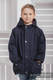 Parka Coat for Kids - size 122 - Navy Blue & Diamond Plaid #babywearing