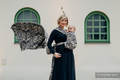 Żakardowa chusta do noszenia dzieci, bawełna - TYGRYS CZARNY Z BEŻEM 2.0- rozmiar S #babywearing