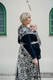 Fular, tejido jacquard (100% algodón) - TIGER NEGRO & BEIGE - talla XS #babywearing