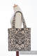 Sac à bandoulière en retailles d’écharpes (100 % coton) - TIGER NOIR & BEIGE 2.0 - taille standard 37 cm x 37 cm (grade B) #babywearing