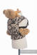 Nosidełko dla lalek z tkaniny chustowej - TYGRYS CZARNY Z BEŻEM 2.0 #babywearing