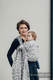 Żakardowa chusta do noszenia dzieci, bawełna - ŻYRAFA CIEMNY BRĄZ Z KREMEM - rozmiar XL #babywearing