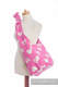 Hobo Tasche, hergestellt vom gewebten Stoff (100% Baumwolle) - SWEETHEART ROSA & CREME 2.0 #babywearing