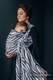 Fular, tejido jacquard (100% algodón) - ZEBRA GRAFITO & BLANCO - talla L (grado B) #babywearing