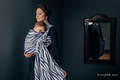 Baby Wrap, Jacquard Weave (100% cotton) - ZEBRA GRAPHITE & WHITE - size XL #babywearing