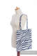 Shopping bag made of wrap fabric (100% cotton) - ZEBRA GRAPHITE & WHITE #babywearing