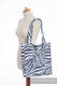 Sac à bandoulière en retailles d’écharpes (100 % coton) - ZEBRA GRAPHITE & BLANC- taille standard 37 cm x 37 cm #babywearing