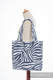 Schultertasche, hergestellt vom gewebten Stoff (100% Baumwolle) - ZEBRA GRAFIT & WEISS #babywearing
