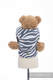 Nosidełko dla lalek z tkaniny chustowej - ZEBRA GRAFIT Z BIELĄ #babywearing