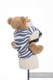 Puppentragehilfe, hergestellt vom gewebten Stoff (100% Baumwolle) - ZEBRA GRAFIT & WEISS #babywearing