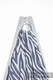 Żakardowa chusta kółkowa do noszenia dzieci, bawełna - ZEBRA GRAFIT Z BIELĄ - long 2.1m #babywearing