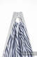 Bandolera de anillas, tejido Jacquard (100% algodón) - con plegado simple - ZEBRA GRAFITO & BLANCO - long 2.1m #babywearing