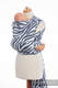 WRAP-TAI portabebé Mini con capucha/ jacquard sarga/100% algodón/ ZEBRA GRAFITO & BLANCO (grado B) #babywearing