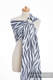 Ringsling, Jacquard Weave (100% cotton) - with gathered shoulder - ZEBRA GRAPHITE & WHITE - long 2.1m (grade B) #babywearing