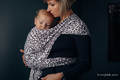 Baby Wrap, Jacquard Weave (100% cotton) - CHEETAH DARK BROWN & WHITE - size M (grade B) #babywearing