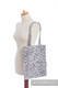 Einkaufstasche, hergestellt aus gewebtem Stoff (100% Baumwolle) - CHEETAH DUNKELBRAUN & WEISS  #babywearing