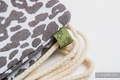 Sackpack made of wrap fabric (100% cotton) - CHEETAH DARK BROWN & WHITE - standard size 32cmx43cm #babywearing
