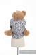 Nosidełko dla lalek z tkaniny chustowej - GEPARD CIEMNY BRĄZ Z BIAŁYM (drugi gatunek) #babywearing