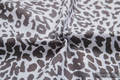 Fular, tejido jacquard (100% algodón) - CHEETAH MARRÓN OSCURO & BLANCO - talla M #babywearing