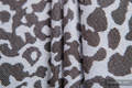 Baby Wrap, Jacquard Weave (100% cotton) - CHEETAH DARK BROWN & WHITE - size XS #babywearing