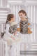 Puppentragehilfe, hergestellt vom gewebten Stoff (100% Baumwolle) - TIGER SCHWARZ & BEIGE 2.0 #babywearing