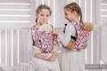 Doll Sling, Jacquard Weave, 100% cotton - TWISTED LEAVES CREAM & PURPLE #babywearing