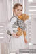 Doll Sling, Jacquard Weave, 100% cotton - GIRAFFE DARK BROWN & CREME #babywearing