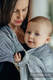 Sling, jacquard (100 % coton) - avec épaule sans plis - DENIM BLUE  - standard 1.8m #babywearing
