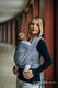 Żakardowa chusta do noszenia dzieci, bawełna - DENIM BLUE - rozmiar XS #babywearing