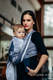 Żakardowa chusta do noszenia dzieci, bawełna - WILK W ŚWIETLE KSIĘŻYCA - rozmiar XL (drugi gatunek) #babywearing