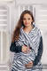 Długi kardigan - rozmiar S/M - Zebra Grafit z Białym #babywearing