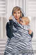 Cardigan largo - talla 2XL/3XL - Zebra Grafito & Blanco #babywearing